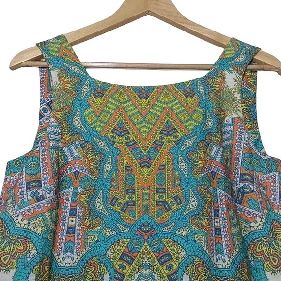 NWT Maeve by Anthropologie Abstract Multicolored Tunic Cotton Shift Dress - S - Picture 5 of 11